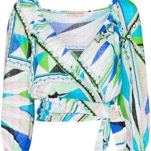 Emilio Pucci crop wrap top size 38